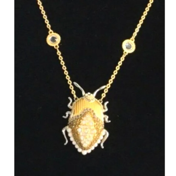 Swarovski Scarab Beetle Necklace - Picture 3 of 4